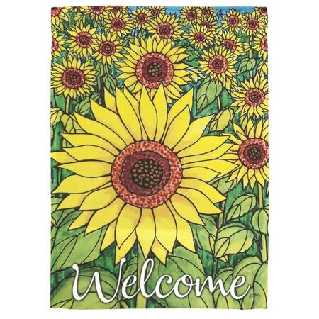 RECINTO 30 x 44 in. Sunflowers Flag Print Garden Flag RE3458726